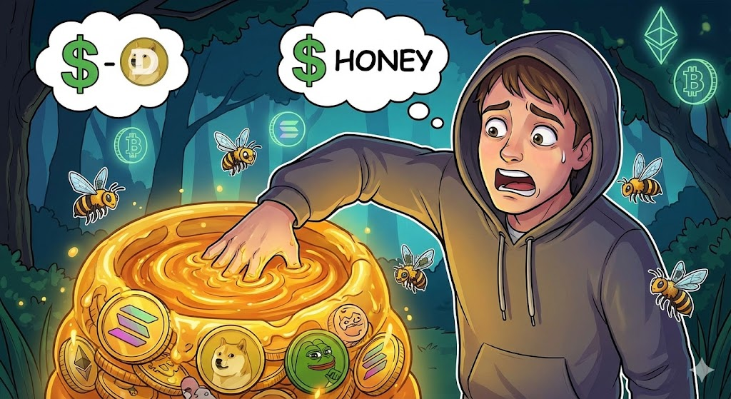 Honeypot crypto scam introduction - meme coin trap scenario