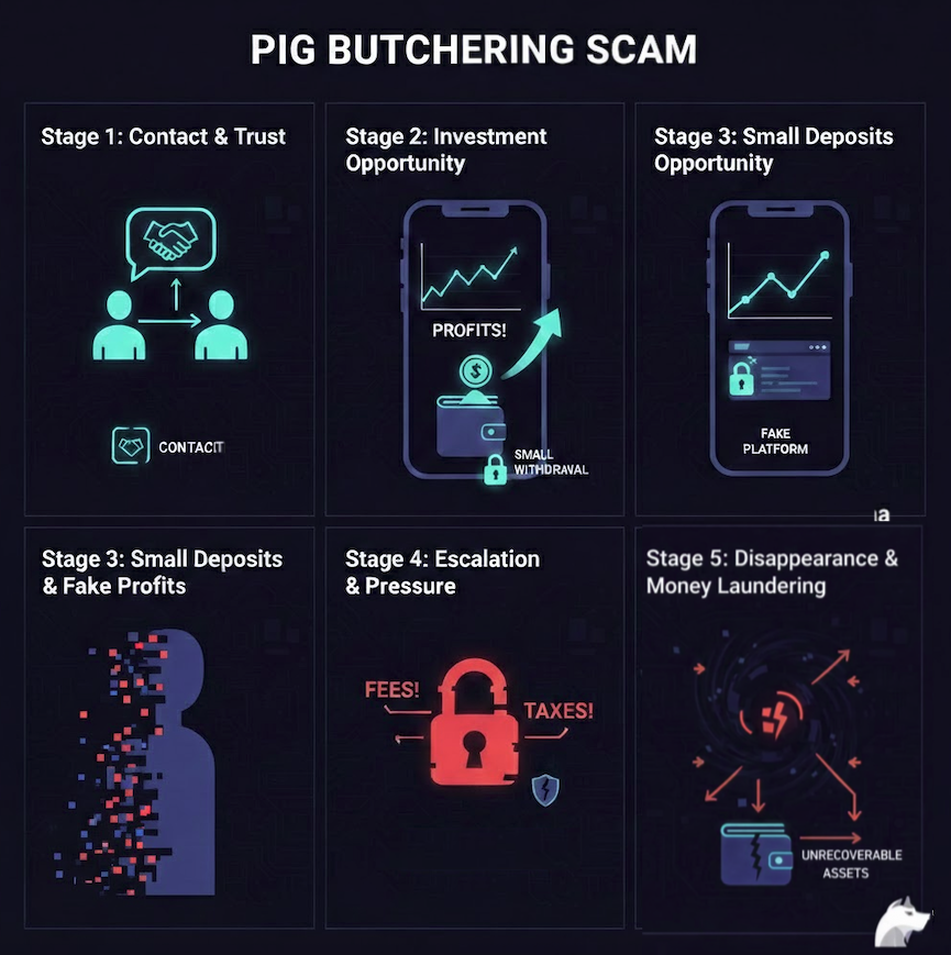 Pig Butchering Scam Process