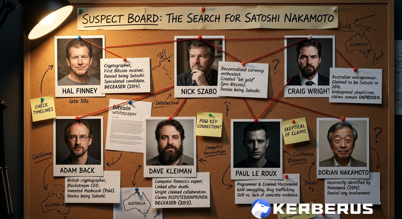Leading candidates to be Satoshi Nakamoto
